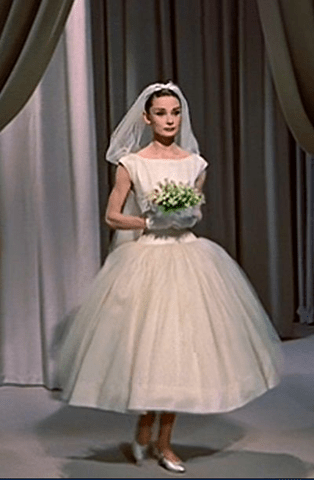 Audrey Hepburn in funny face bridal gown 2