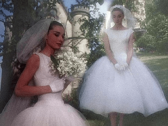 Audrey Hepburn in funny face bridal gown 4
