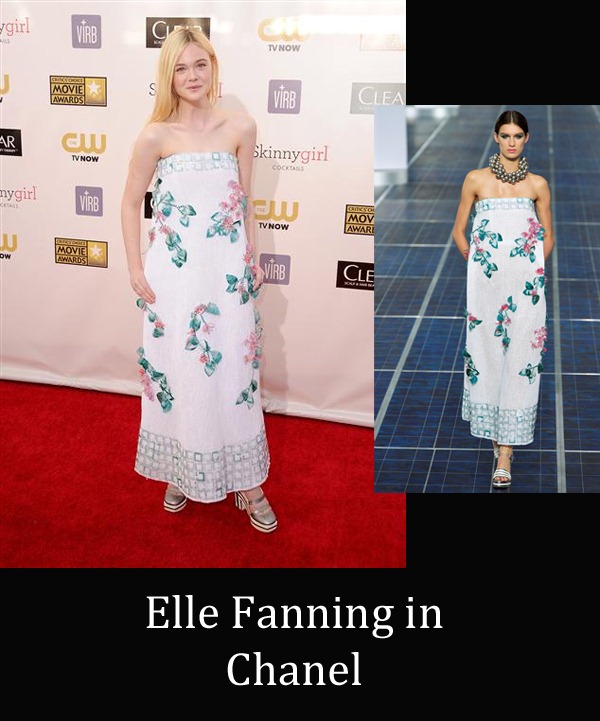 Elle Fanning in Chanel copy